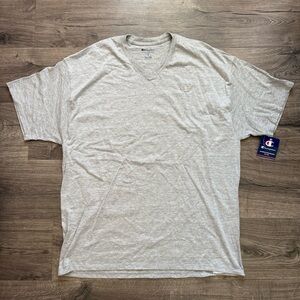 Champion Light Gray V Neck Short Sleeve T Shirt size XL Men New with Tags